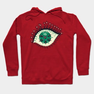 Psychedelic Eye With Leaves And Bugs Hoodie